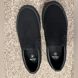 Hurley Classic Black Slip-On Shoes Fabric Upper Men's Size 9 - Never worn
